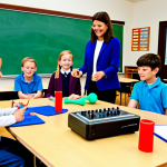 Sound Exploration in a Classroom**

"Elementary school classroom, children fully clothed in casual attire, experimenting with various sound-making objects, creating music together, safe for work, appropriate content, perfect anatomy, correct proportions, natural pose, professional, educational setting, diverse group of students, bright and cheerful atmosphere, learning through sound, modest attire."

**